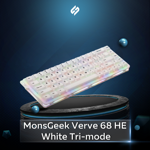 كيبورد ألعاب MonsGeek Verve68 HE مغناطيسي - أبيض -...