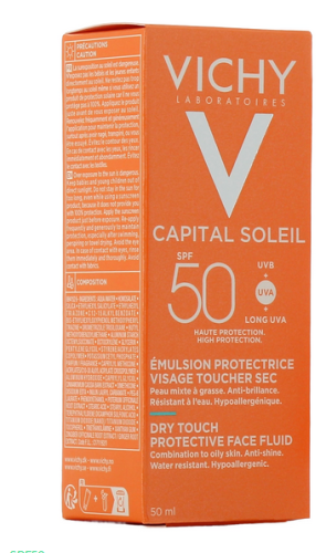 مستحلب Vichy Capital Soleil Dry Touch المضاد للمعا...