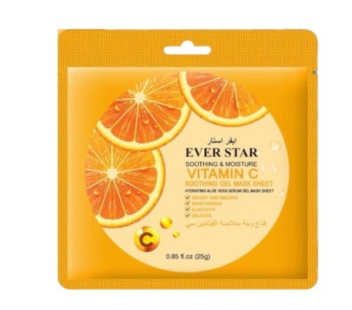 قناع وجة جل مهدئ ومرطب بخلاصة الفيتامين سي من ايفر...