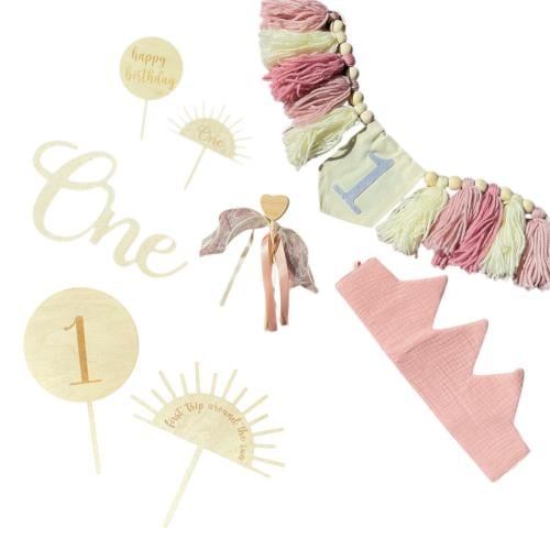 my first birthday theme set (pink)