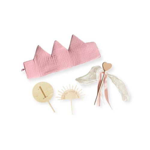 (pink)1st birthday crown set