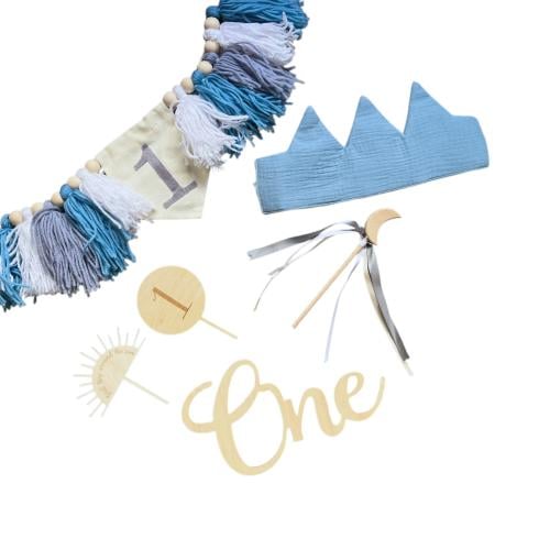 my first birthday theme set (blue)