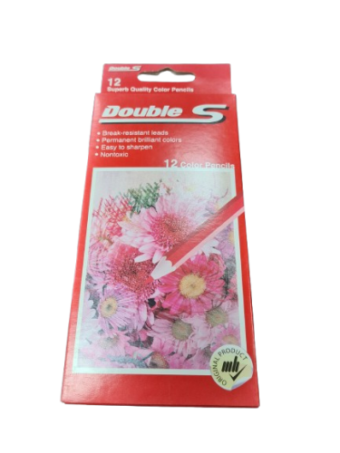 كرت الوان خشبية 12 لون Double s