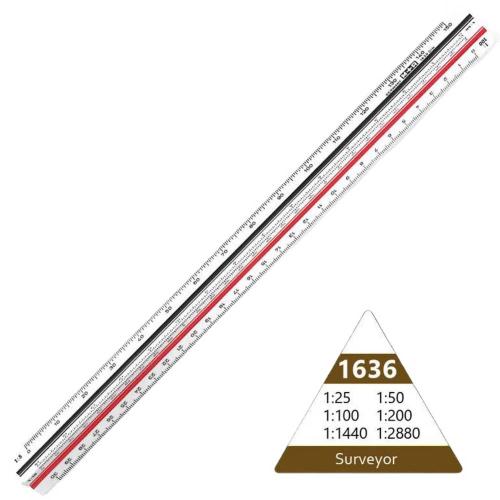 مسطرة اسكيل 30 سم 2880/1440/200/100/50/25/1