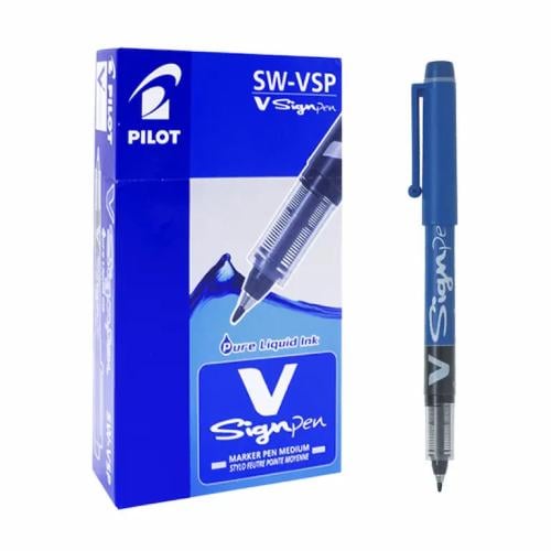 عبوة بايلوت V Sign قلم توقيع – أزرق
