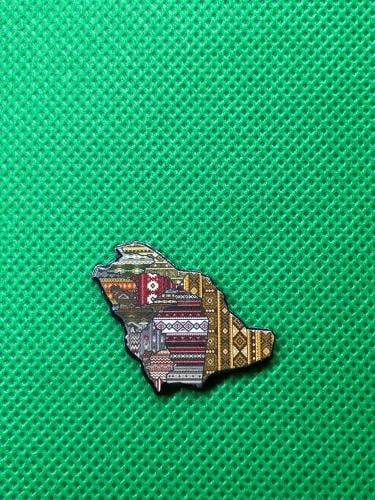 ستيكر معدني - خريطة السعوديه