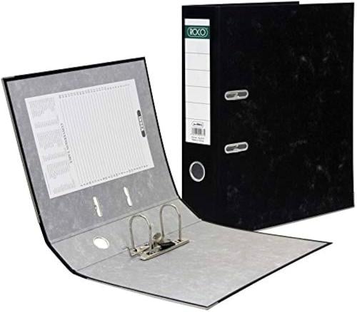 فايل بوكس أفرنجي أسود – مقاس F4/A4 – سعة 5 سم