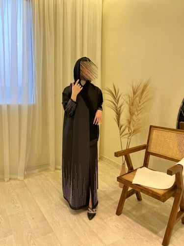 عباية بقماش تفتة كوبرا شك خطوط ناعم