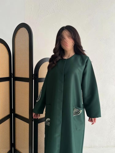 عباية قماش كوبرا واقف شك كريستالي فاخر