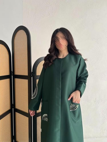 عباية قماش كوبرا واقف شك كريستالي فاخر