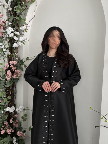 عباية بقماش تفتة كوبرا شك كريستالي عمودي