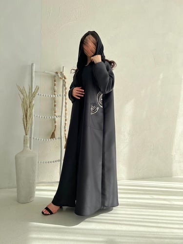 عباية قماش كوبرا واقف شك كريستالي فاخر