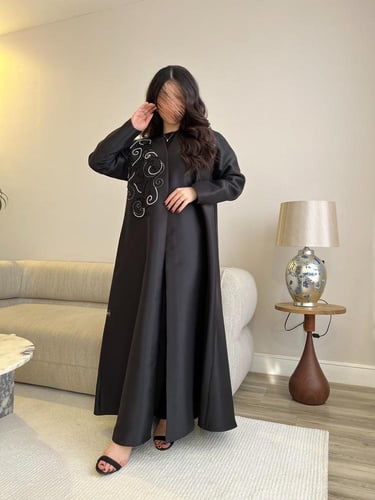 عباية بقماش تفتة (كوبرا) شك بتموجات كريستالي