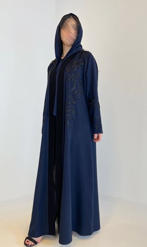 عباية كحلي فاخرة – كريب ملكي