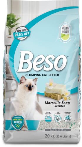 رمل قطط بيسو (Beso) متكتل برائحة صابون مرسيليا - 2...