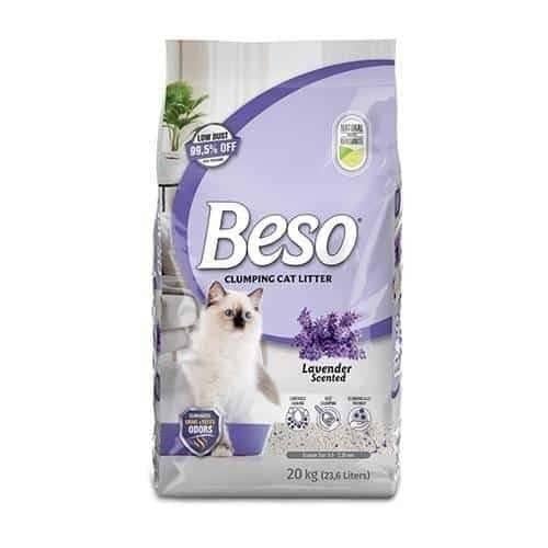 مل قطط بيسو (Beso) برائحة الافيندر - 20 كجم (23.6...