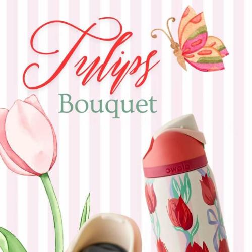 وب فري سيب® أوالا 32oz Tulip Bouquet Owala
