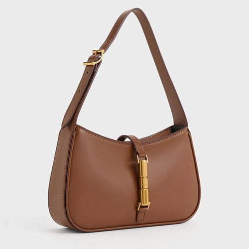 حقيبة كتف سيسيا بلمسة معدنية - تشارلز اند كيث