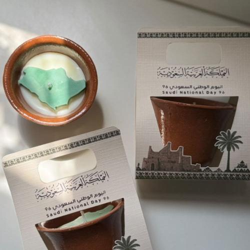 شمعة فنجان فخار