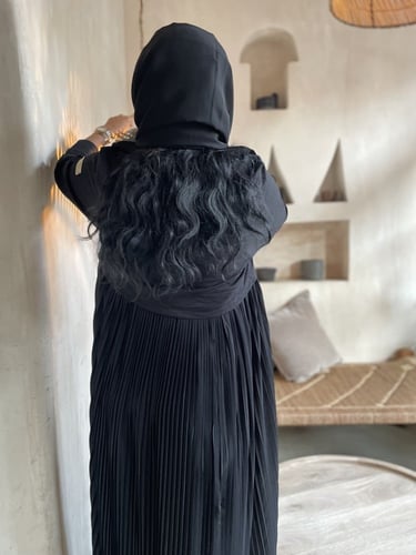 عباية جاكيت بقماش سوبر كريب بحريني