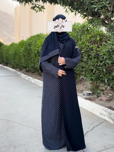 عباية قماش قطن مخلوط جاكار