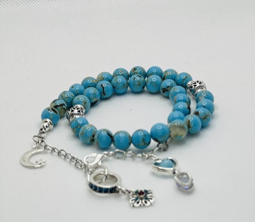 مسبحة حجر اللازورد سبحة X سوارة