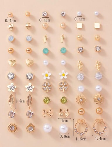 اقراط مسماري ة 30 زوج