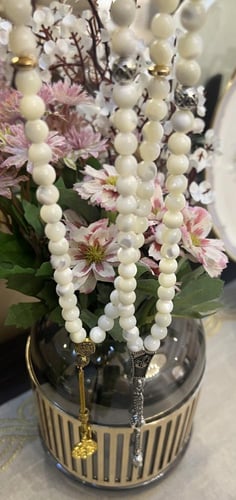 سبح الصدف حجم mm8 فضي