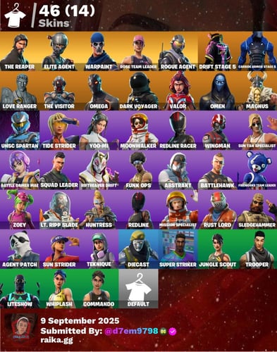 حساب سيزون الثالث كامل+ طور الزومبي القديم+46سكن