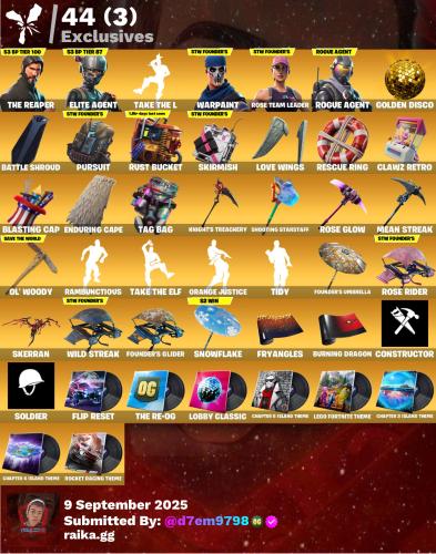 حساب سيزون الثالث كامل+ طور الزومبي القديم+46سكن