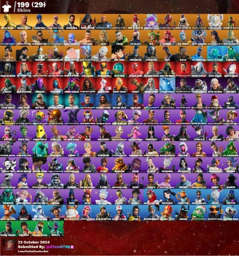 طور الزومبي+جون ويك+مايدس كامل+بلاك ادم+199سكن