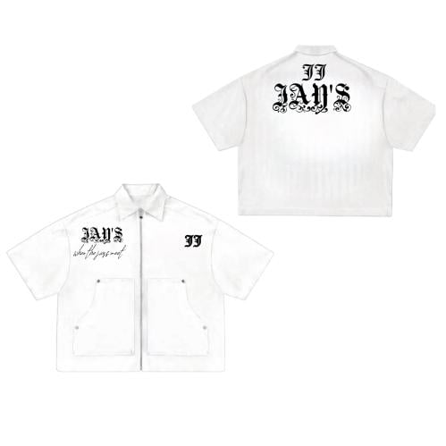 White zipper shirt