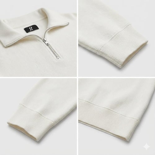JAYS White Quarter Zip