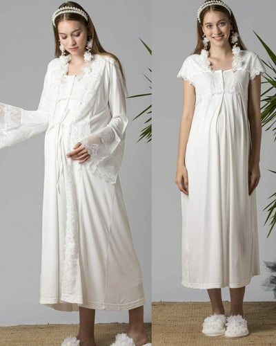 روب استقبال الولادة قطعتين