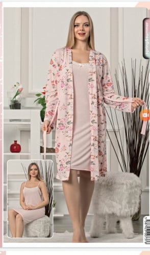 روب صيفي قصير قطعتين