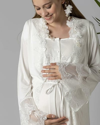 روب استقبال الولادة قطعتين