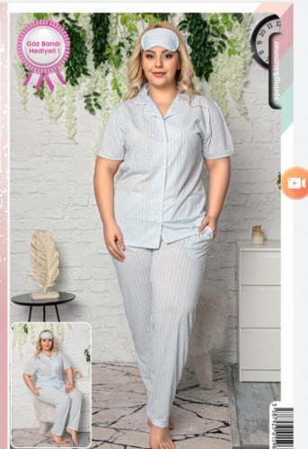 بيجامه طويلة صيفي مقاسات كبيرة