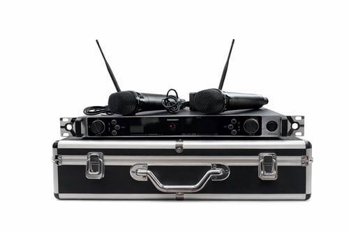 مايكروفون لاسلكي احترافي Sennheiser UHF ثنائي – أد...