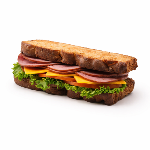 Smoked roast beef sandwich with cheddar