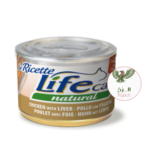 دجاج و كبدة بالجزر 150 غ طعام رطب للقطط لايف كات م...