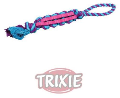 لعبة شد وجذب من تريكسي للكلاب - حبل مجدول مع حلقة...