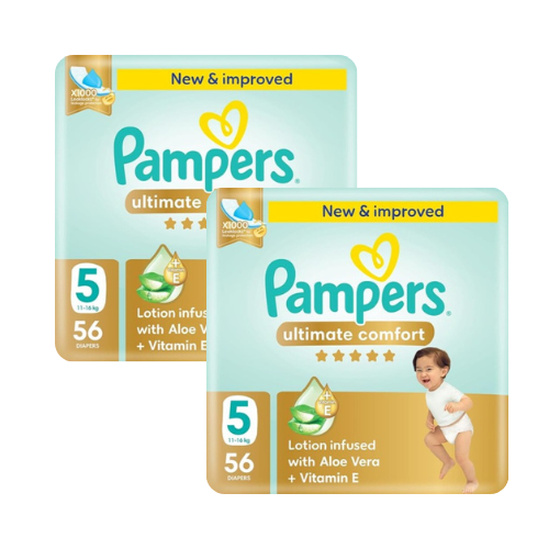 بامبرز عناية مميزة حفائض مقاس 5 - عبوة 56 حفاضة -...