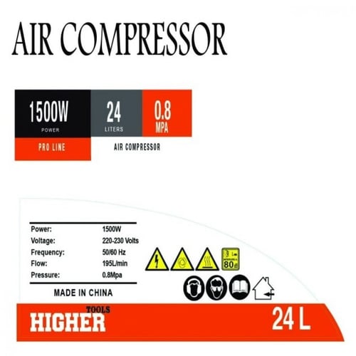 كمبروسور ضاغط هواء 24 لتر 1500 واط HIGHER