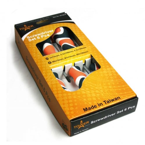 طقم مفكات يد ربر تايواني 6 قطع