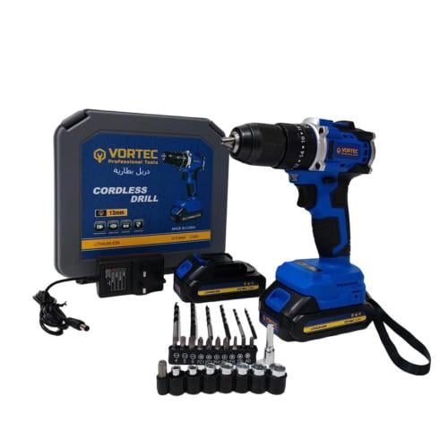 دريل بطارية 21V 13mm VORTEC
