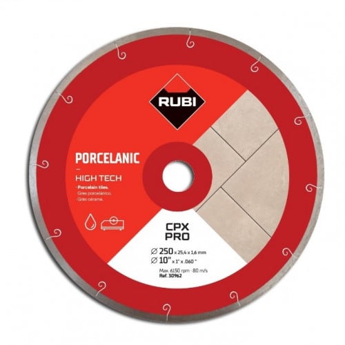 ديسك قص ألماس بورسلين صيني أحمر RUBI CPX PRO