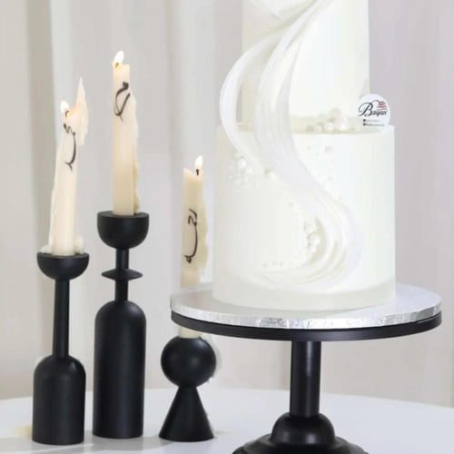 شموع عاموديه للاستقبال بطباعة”3 حبات"