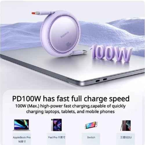 بيسوس - Free2Draw Mini كيبل تايب سي الي تايب سي بط...