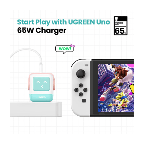 يوجرين- شاحن جداري نيكسود GaN روبوت بمنفذين USB-C...