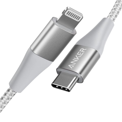 سلك شاحن ايفون تايب سي انكر باورلاين بلص قماش مقاو...